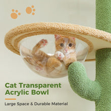 Load image into Gallery viewer, Ceiling Mounted Cat Tree Cactus Design for Indoor Cats