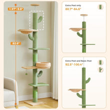 Load image into Gallery viewer, Ceiling Mounted Cat Tree Cactus Design for Indoor Cats