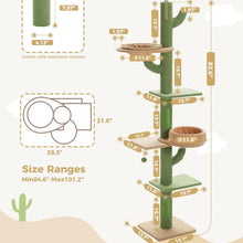 Load image into Gallery viewer, Ceiling Mounted Cat Tree Cactus Design for Indoor Cats