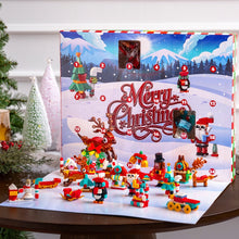 Load image into Gallery viewer, Holiday Brick Building Calendar with 24 Little Projects and Two Large Models for Play and Display