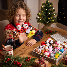 Load image into Gallery viewer, Plush Finger Puppet Advent Calendar with 24 Animal Characters for Kids