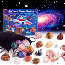 Load image into Gallery viewer, Gemstone Digging Advent Calendar with 21 Crystal Geodes and Mining Tools for Kids