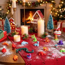 Load image into Gallery viewer, Advent Calendar Box with 24 Hard 3D Printed Toys Shaped Like Animals and Festive Items