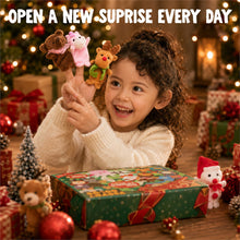 Load image into Gallery viewer, Plush Finger Puppet Advent Calendar with 24 Animal Characters for Kids