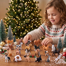 Load image into Gallery viewer, Dog and Cat Figurine Advent Calendar with 24 Pets and a Pet Village Play Mat