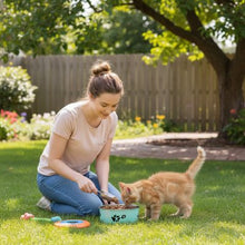 Load image into Gallery viewer, Stainless Steel Cat Bowls, Non Slip Easy Clean Feeding Dish