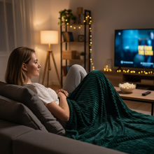 Load image into Gallery viewer, Duck Blue Sofa Blanket for Soft Warm Comfort