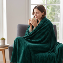 Load image into Gallery viewer, Duck Blue Sofa Blanket for Soft Warm Comfort