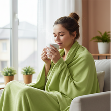 Load image into Gallery viewer, Apple Green Throw Blanket for Sofa, Bed or Living Room