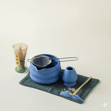 Load image into Gallery viewer, Traditional Japanese Matcha Tea Set with Ceramic Bowl and Bamboo Whisk