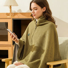 Load image into Gallery viewer, USB Heated Shawl Blanket with Three Heat Levels and Eight Heating Zones
