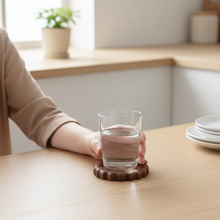 Load image into Gallery viewer, Cookie Walnut Coaster Set Solid Wood Drink Coasters