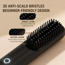 Load image into Gallery viewer, Cordless Straightening Brush with Negative Ion Technology and Ceramic Coated Teeth, 30 Minute Battery