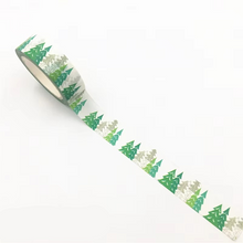 Load image into Gallery viewer, Christmas Washi Tape with Snowflake and Reindeer Designs for Holiday Crafts