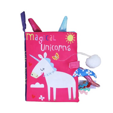 Load image into Gallery viewer, Soft Baby Cloth Book with Animal Tails and Sound Paper for Early Learning and Play