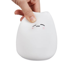Load image into Gallery viewer, Charming Cat Silicone Night Light with 7-Color Touch Sensor