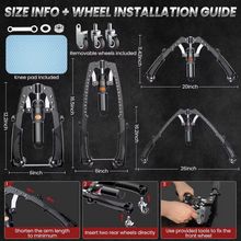 Load image into Gallery viewer, Adjustable Hydraulic Chest and Arm Exerciser with Steel Frame and Nonslip Handles