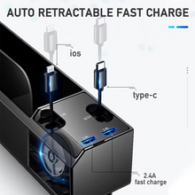Load image into Gallery viewer, Car Seat Gap Storage Box with Charging Cable