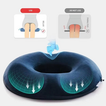 Load image into Gallery viewer, Memory Foam Donut Seat Cushion for Tailbone Support