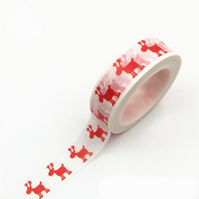 Load image into Gallery viewer, Christmas Washi Tape with Snowflake and Reindeer Designs for Holiday Crafts