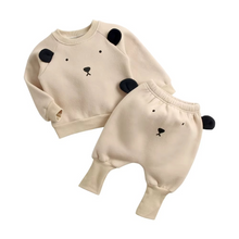 Load image into Gallery viewer, Cozy Winter Baby Outfit Set Cotton Long Sleeve Top and Pants