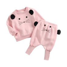 Load image into Gallery viewer, Cozy Winter Baby Outfit Set Cotton Long Sleeve Top and Pants