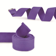 Load image into Gallery viewer, Premium Cotton Yoga Strap with Adjustable D Ring Buckle for Stretching and Pilates