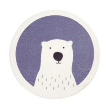 Load image into Gallery viewer, Round Fluffy Baby Play Mat Plush Animal Rug for Nursery or Living Room