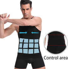 Load image into Gallery viewer, Men's Slimming Body Shaper Vest with Waist Trainer and Tummy Control
