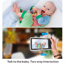 Load image into Gallery viewer, Video Baby Monitor with 5 Inch Screen, Camera, Audio and Temperature Sensor