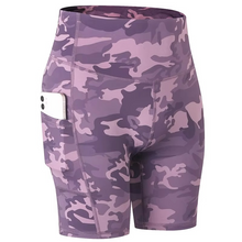 Load image into Gallery viewer, Women's High Waist Yoga Shorts with Pocket