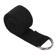 Load image into Gallery viewer, Premium Cotton Yoga Strap with Adjustable D Ring Buckle for Stretching and Pilates