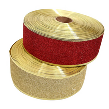 Load image into Gallery viewer, Glitter Decorative Ribbon With Iron Wire For Christmas And Craft Projects
