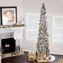 Load image into Gallery viewer, Collapsible Sequin Tinsel Christmas Tree 5 ft Reusable Artificial Holiday Decoration