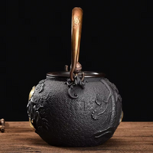 Load image into Gallery viewer, Japanese Cast Iron Teapot Set, 44 fl oz Authentic Tetsubin Tea Kettle