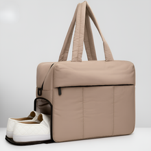Load image into Gallery viewer, Puffer Duffle Bag with Quilted Polyester Shell and Dual Top Handles