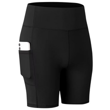 Load image into Gallery viewer, Women's High Waist Yoga Shorts with Pocket
