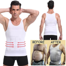 Load image into Gallery viewer, Men's Slimming Body Shaper Vest with Waist Trainer and Tummy Control
