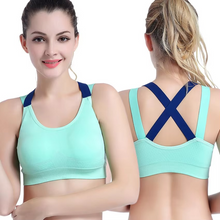 Load image into Gallery viewer, Lovely Push Up Cross-Strap Wireless Padded Sports Bra for Women
