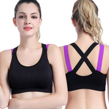 Load image into Gallery viewer, Lovely Push Up Cross-Strap Wireless Padded Sports Bra for Women