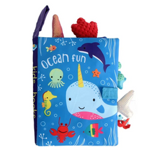 Load image into Gallery viewer, Soft Baby Cloth Book with Animal Tails and Sound Paper for Early Learning and Play
