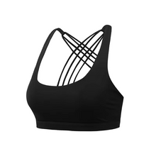 Load image into Gallery viewer, Women's Cross Back Push Up Sports Bra for Fitness, Running, and Yoga