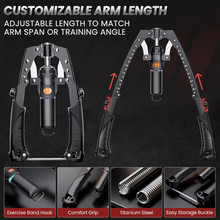 Load image into Gallery viewer, Adjustable Hydraulic Chest and Arm Exerciser with Steel Frame and Nonslip Handles