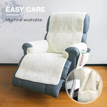 Load image into Gallery viewer, Plush Fleece Recliner and Armchair Protector Pad – Thick, Nonslip Furniture Cover