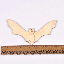 Load image into Gallery viewer, Halloween Wooden Pendant Slices for DIY Crafts and Party Decor, Natural Wood Discs 2.3–4 in, Set of 10