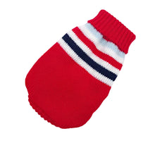 Load image into Gallery viewer, Dog Knit Sweater with Festive Holiday Pattern and Ribbed Neck Opening