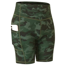 Load image into Gallery viewer, Women's High Waist Yoga Shorts with Pocket