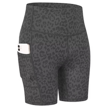 Load image into Gallery viewer, Women's High Waist Yoga Shorts with Pocket
