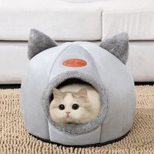 Load image into Gallery viewer, Cozy Cave Winter Cat & Small Dog Bed