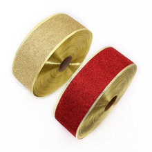 Load image into Gallery viewer, Glitter Decorative Ribbon With Iron Wire For Christmas And Craft Projects